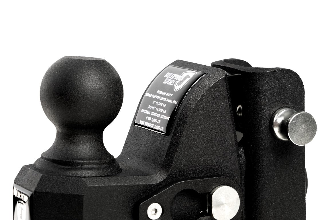 Medium Duty Road Suppressor Dual Ball BulletProof Hitch