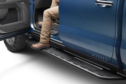 Roan Running Board Cab Length (2 Steps per Side) 2019 (New Body Style)-2025 Chevy Silverado/GMC Sierra 1500/2020-2025 2500 HD/3500 HD Crew Cab Textured Black NFab