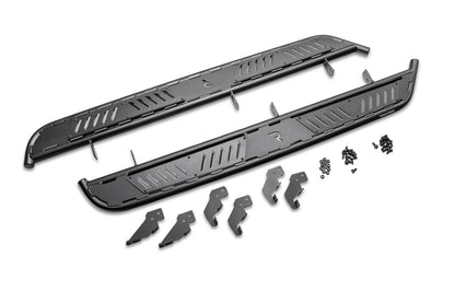 Roan Running Boards Full Length (1 Step per Side) 2018-2026 Jeep Wrangler JL Textured Black NFab