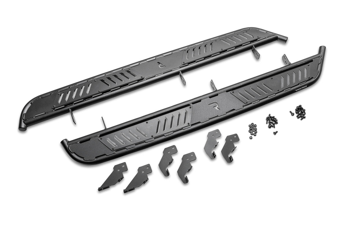 Roan Running Boards Full Length (1 Step per Side) 2018-2026 Jeep Wrangler JL Textured Black NFab