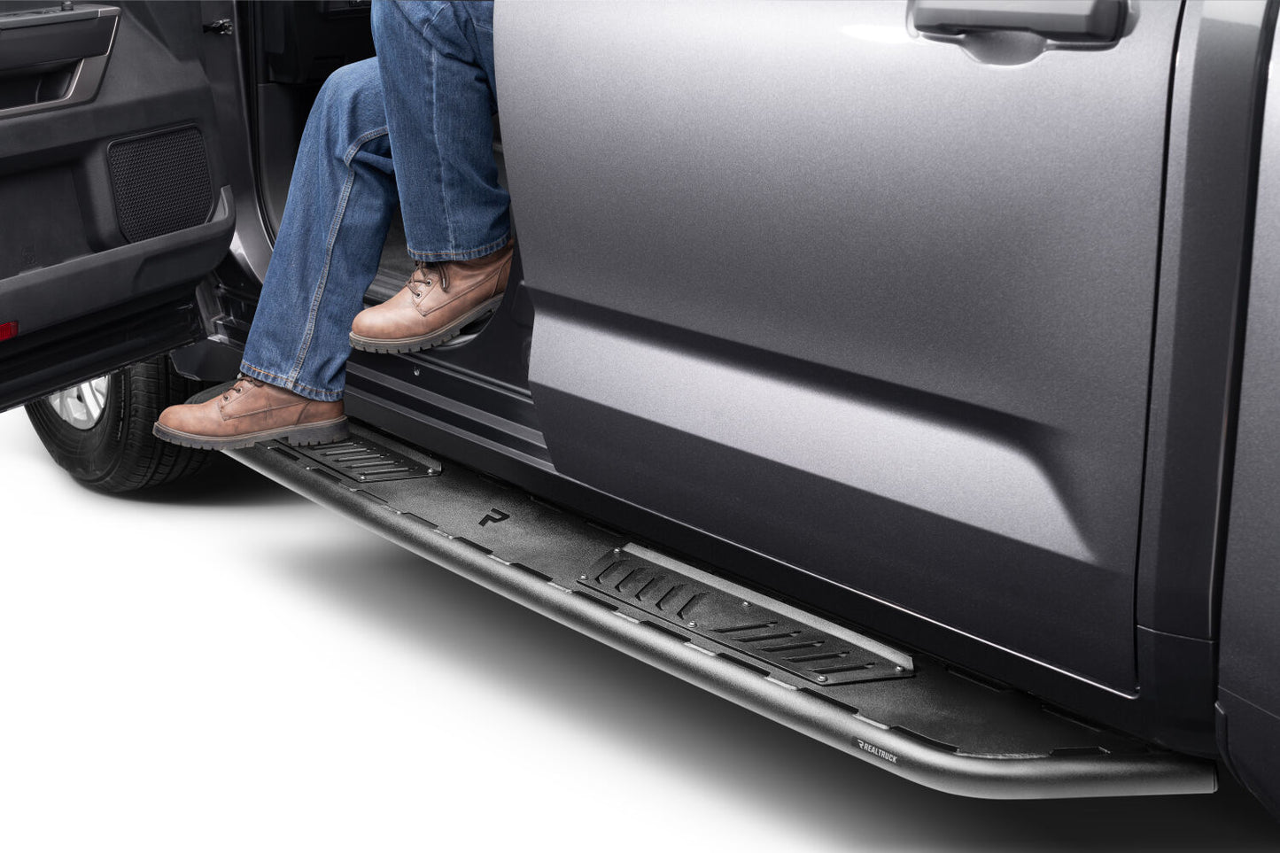 Roan Running Boards Cab Length (2 Steps per Side) 2022-2025 Toyota Tundra CrewMax Textured Black NFab
