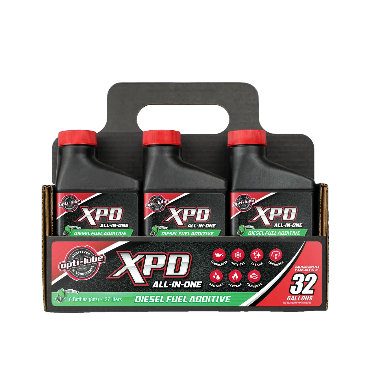 Opti-Lube XPD All-In-One Diesel Fuel Additive: 8oz 6 pack, Treats up