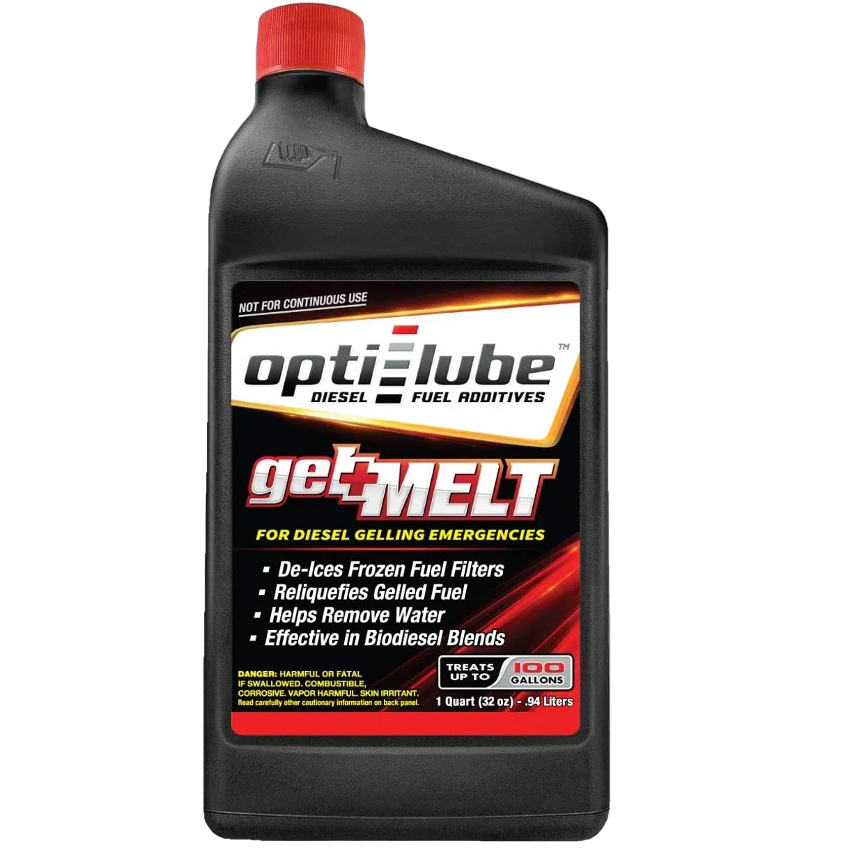 Opti-Lube Gel Melt Diesel Fuel Additive for Emergency Use: Quart
