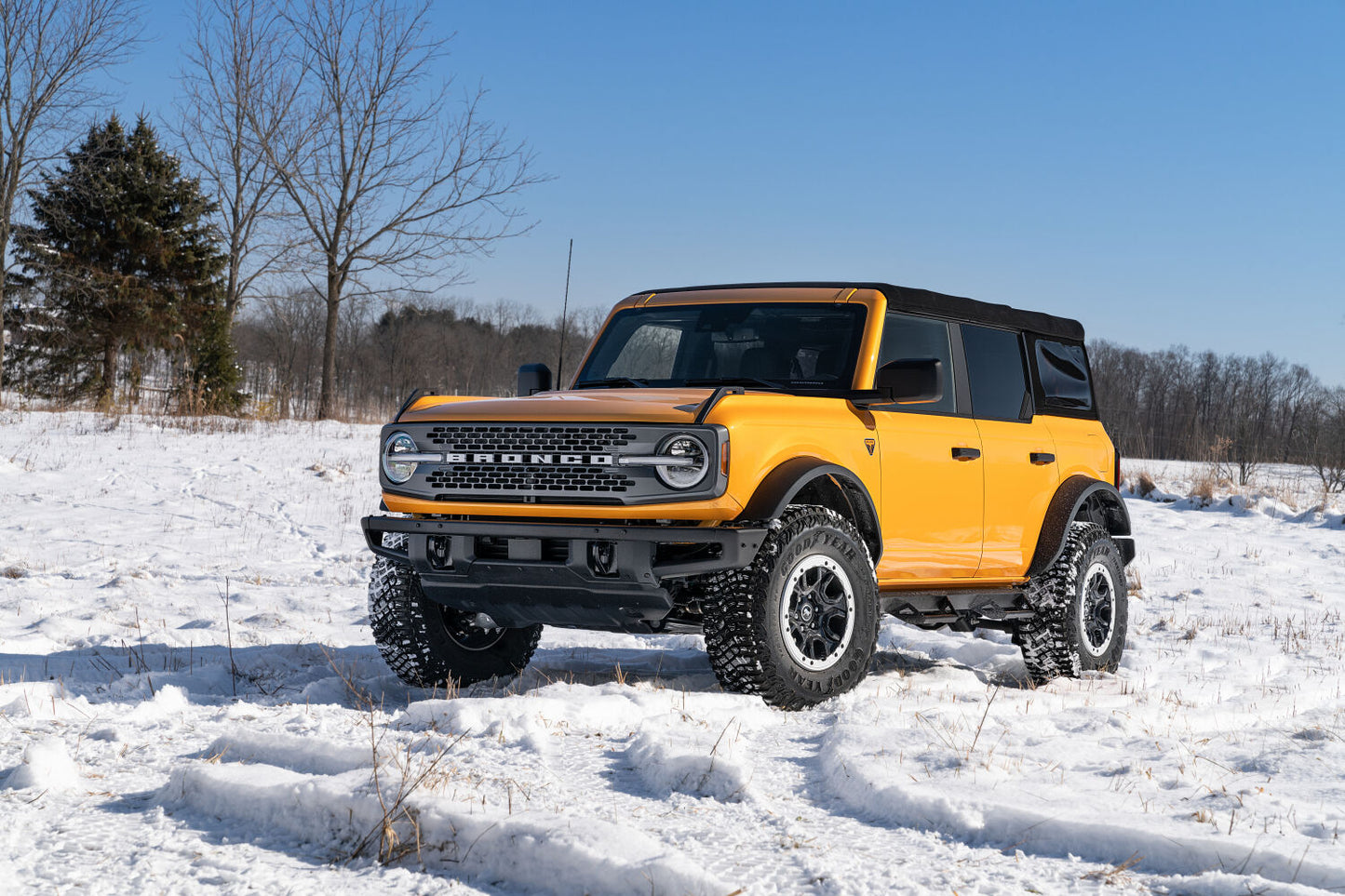 Predator Pro Full Length (2 Steps per Side) 2021-2025 Ford Bronco 4-Dr Textured Black NFab