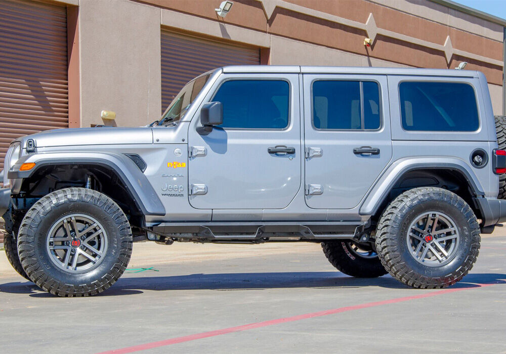 Predator Pro Cab Length (2 Steps per Side) 2018-2026 Jeep Wrangler JL 4-Door Textured Black NFab