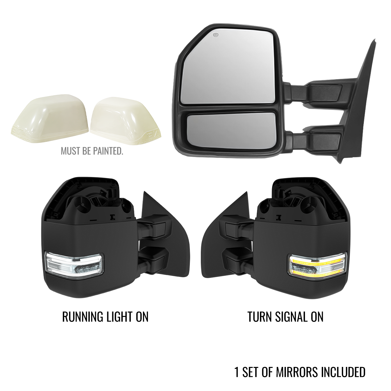Ford F250/F350 Superduty (2008-2016) New Style Tow Mirrors