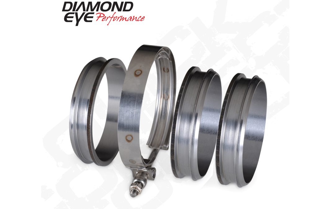 5 Inch Quick Connect Couplers CNC Machined Flanges And V-Band Clamp Diamond Eye