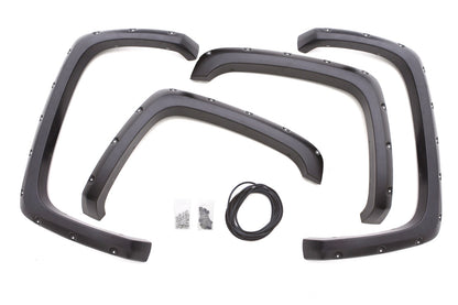Rivet Style Fender Flare Set Front and Rear, Smooth, 4-Piece Set 2007-2014 Silverado/Sierra 1500/2500 HD/3500 HD Fleetside Lund