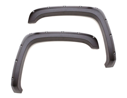 Rivet Style Fender Flare Set Front, Textured, 2-Piece Set 2007-2014 Sierra 2500 HD/3500 HD Fleetside Lund