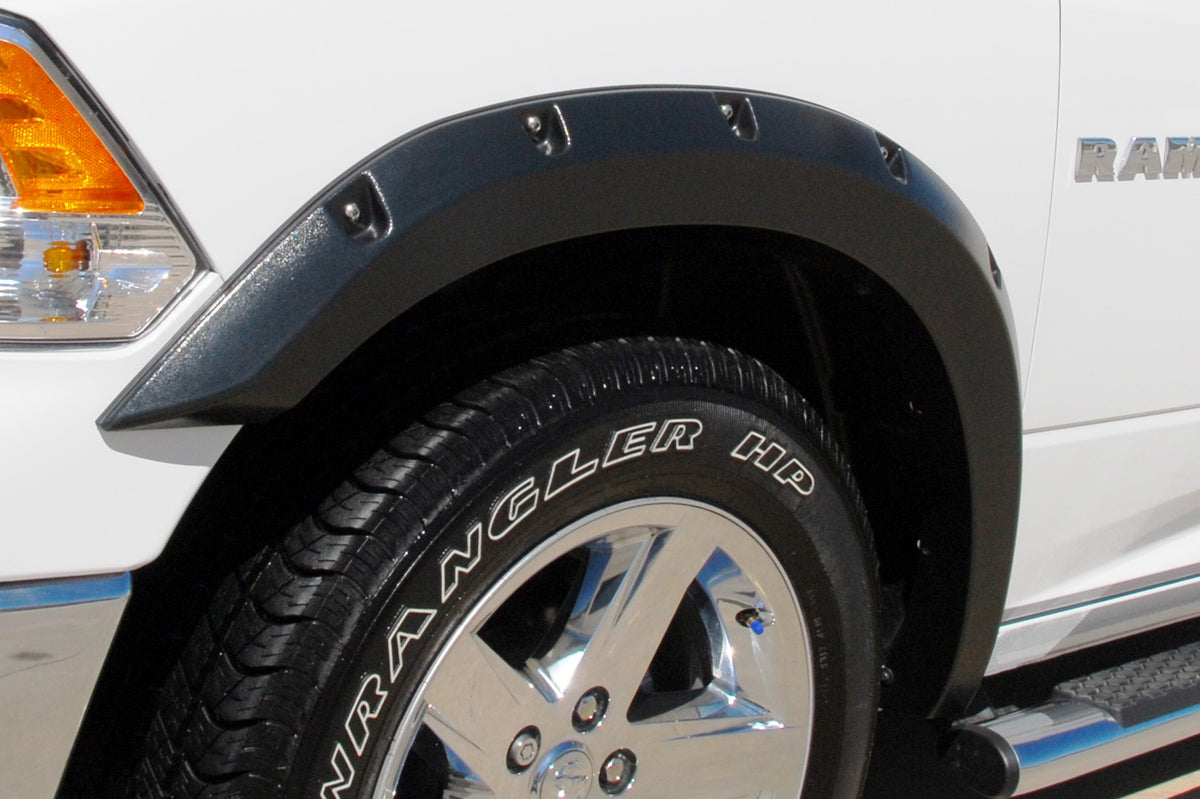Rivet Style Fender Flare Set Front, Textured, 2-Piece Set 2010-2018 Ram 2500/3500 Fleetside Lund