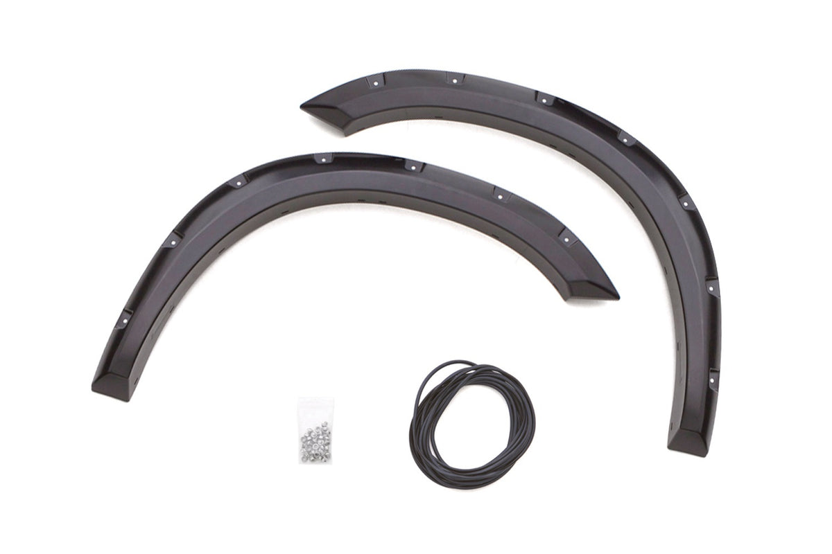 Rivet Style Fender Flare Set Front, Textured, 2-Piece Set 2010-2018 Ram 2500/3500 Fleetside Lund