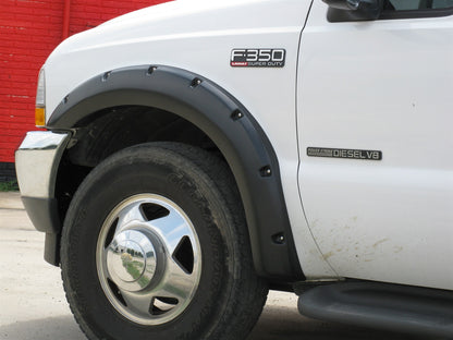 Rivet Style Fender Flare Set Front and Rear, Textured, 4-Piece Set 1999-2007 Ford F-250/F-350 Super Duty Fleetside Lund