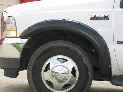 Rivet Style Fender Flare Set Front and Rear, Textured, 4-Piece Set 1999-2007 Ford F-250/F-350 Super Duty Fleetside Lund