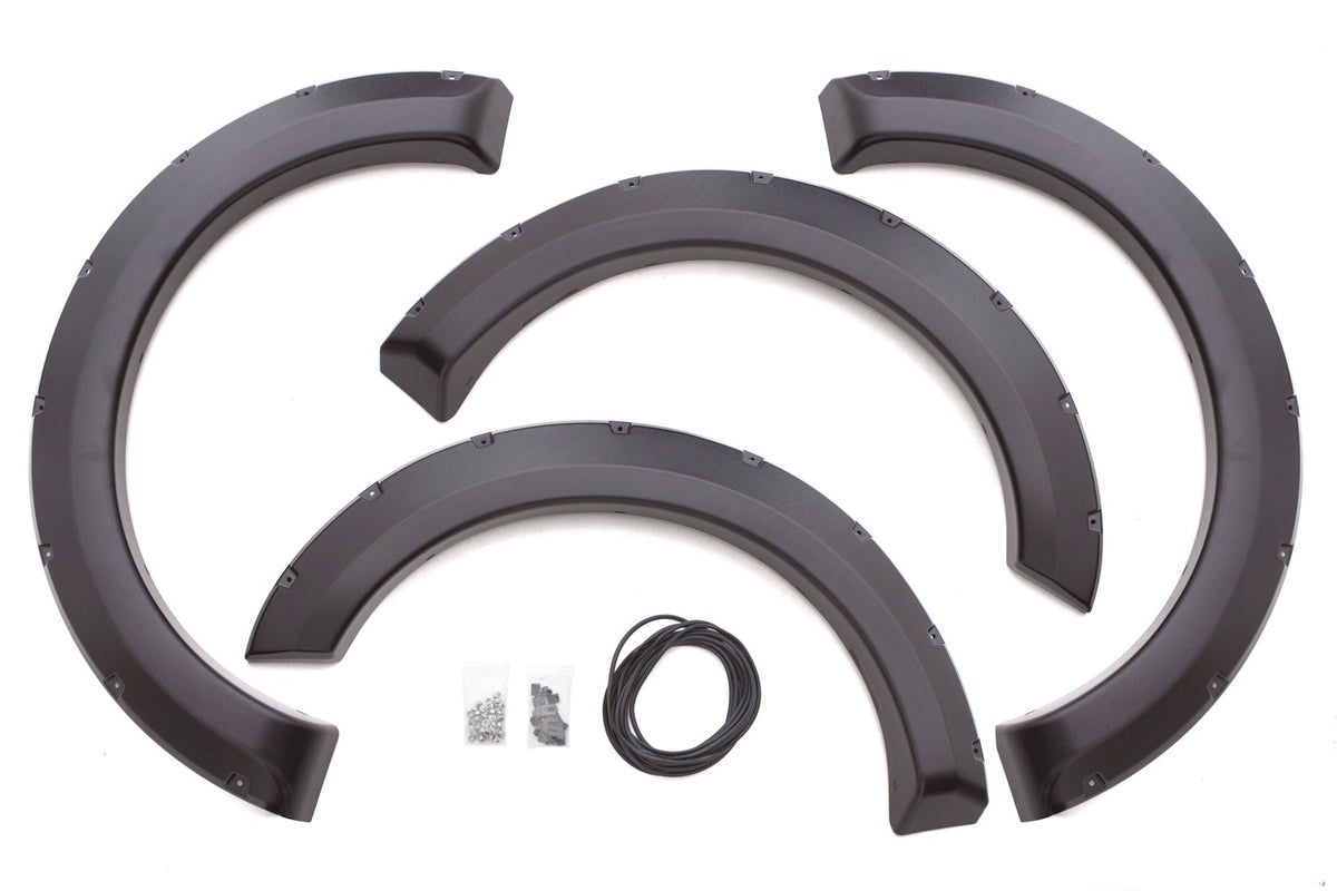 Rivet Style Fender Flare Set Front and Rear, Textured, 4-Piece Set 1999-2007 Ford F-250/F-350 Super Duty Fleetside Lund