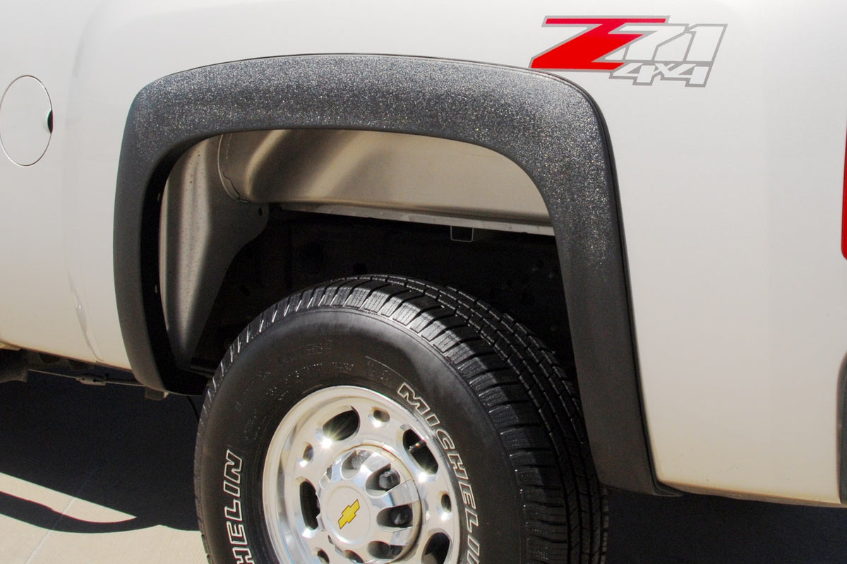 Sport Style Fender Flare Set Rear, Textured, 2-Piece Set 2007-2014 Silverado/Sierra 1500/2500 HD/3500 HD Fleetside Lund