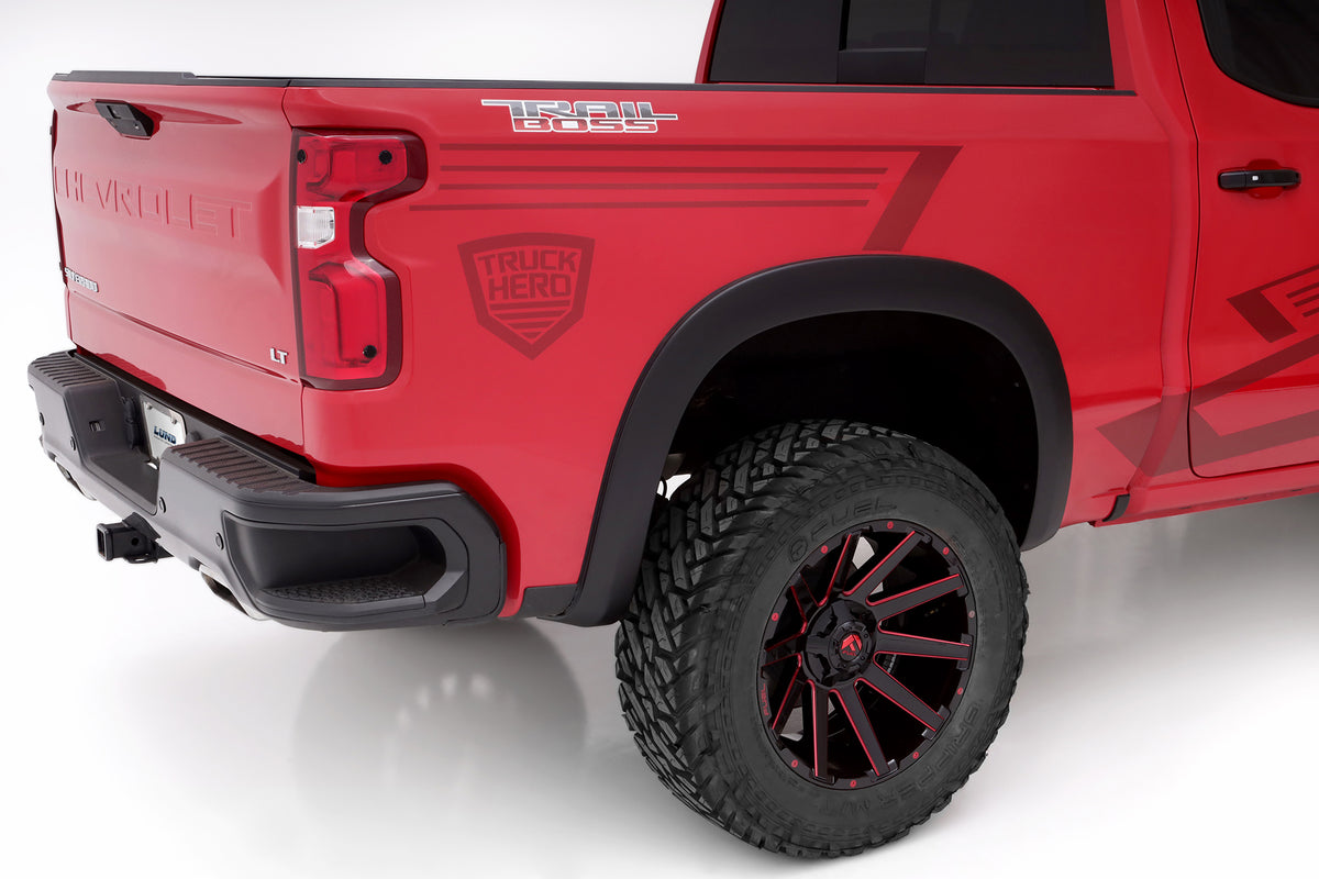 Sport Style Fender Flare Set Rear, Textured, 2-Piece Set 2019-2022 Silverado 1500 Lund