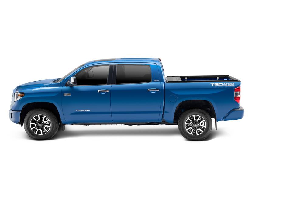 RetraxOne XR Retractable Tonneau Cover Matte One Piece Polycarbonate Construction 2022-2026 Toyota Tundra Regular/Double Cab 6' 7 inch Bed with Deck Rail System without Stake Pockets