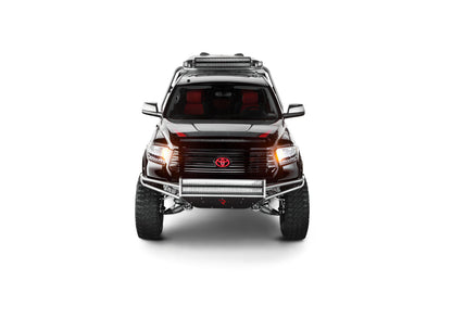 RSP PreRunner Replacement Front Bumper Direct Fit (2-30 Inch Rigid E-Series) with Skid Plate LED Light Mount 2005-2015 Toyota Tacoma Gloss Black NFab