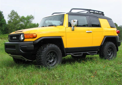 Nerf Step Bar Wheel-to-Wheel (2 Steps per Side) 2 Inch Main Tube Diameter 2006-2018 Toyota FJ Cruiser Textured Black NFab