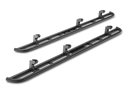RKR Rock Rails Cab Length (2 Steps per Side) 2016-2023 Toyota Tacoma Double Cab Textured Black NFab