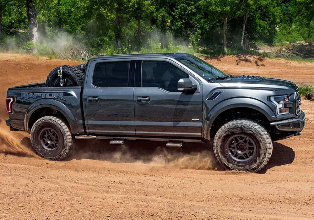 RKR Rock Rails Cab Length (2 Steps per Side) 2016-2023 Toyota Tacoma Double Cab Textured Black NFab