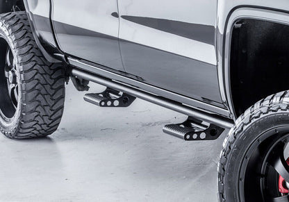 RKR Rock Rails Cab Length (2 Steps per Side) 2016-2023 Toyota Tacoma Double Cab Textured Black NFab