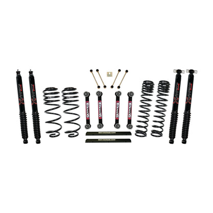 4 Inch Dual Rate Long Travel One Box Kit w/OE Style Front and Rear Links Shocks TJ/LJ 1997-2002 Jeep Wrangler Skyjacker
