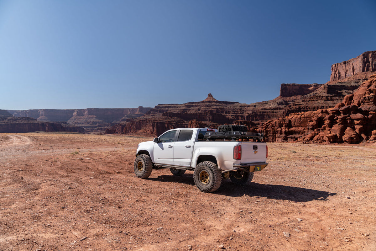 TrailSlider Step System Cab Length (2 Steps per Side) 2015-2025 Chevy Colorado/GMC Canyon Crew Cab Textured Black NFab