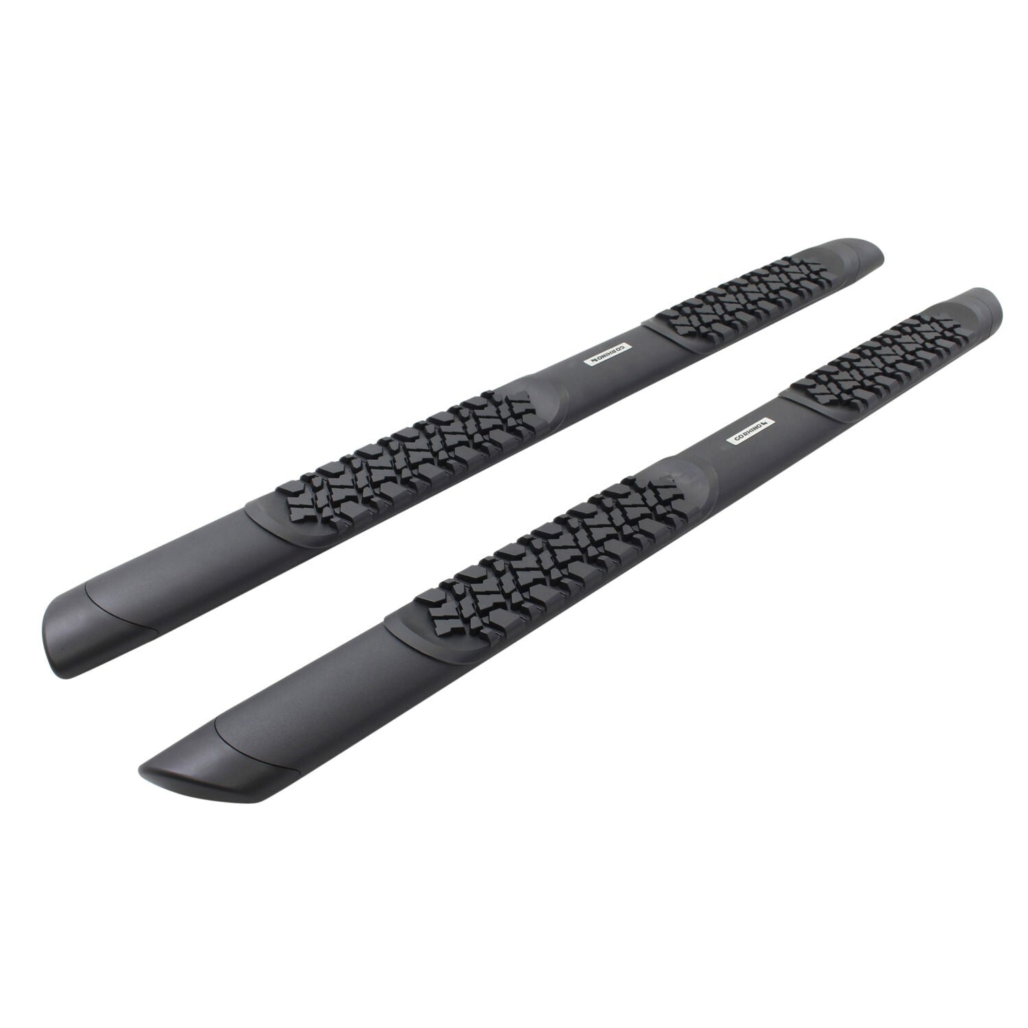 V3 Series Aluminum 5 Inch Elipse Side Steps Boards Only Textured Black For 2018-2025 Jeep Wrangler JL 2021-2025 Ford Bronco Go Rhino
