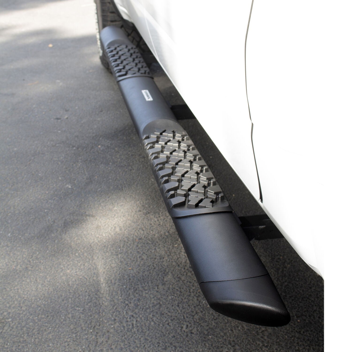 V3 Series Aluminum 5 Inch Elipse Side Steps with Mounting Brackets Textured Black 2019-2025 Silverado/Sierra 1500/2500 HD Go Rhino