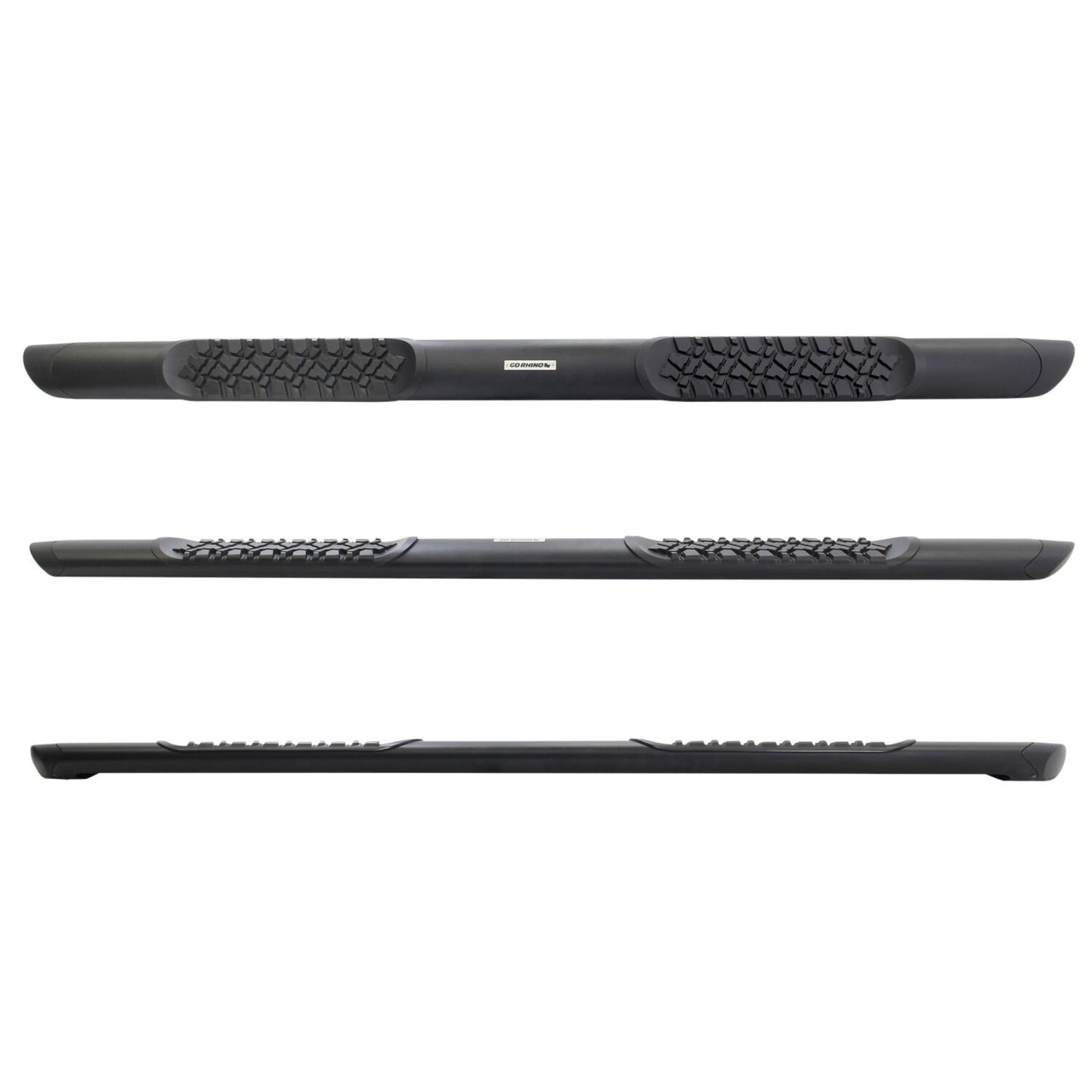 V3 Series Aluminum 5 Inch Elipse Side Steps with Mounting Brackets Textured Black 2019-2025 Silverado/Sierra 1500/2500 HD Go Rhino