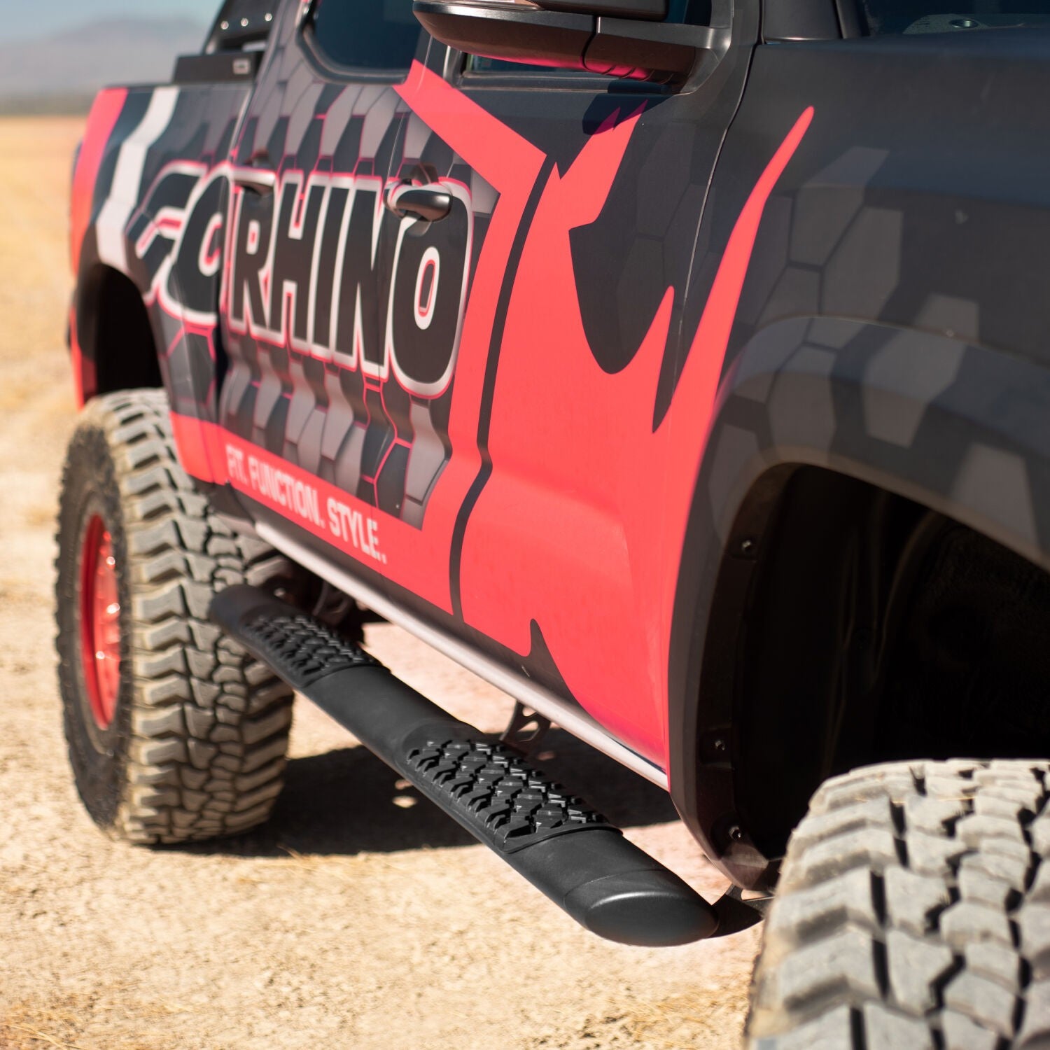 V3 Series Aluminum 5 Inch Elipse Side Steps with Mounting Brackets Textured Black 2007-2021 Toyota Tundra Extended Cab Go Rhino