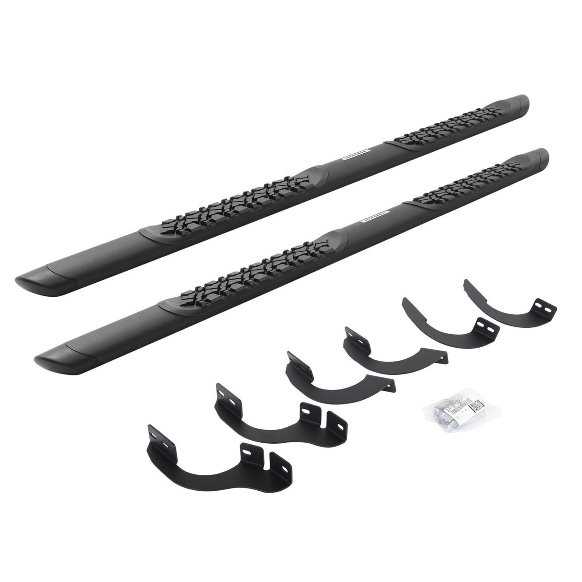V3 Series Aluminum 5 Inch Elipse Side Steps with Mounting Brackets Textured Black 2014-2024 Toyota 4Runner Go Rhino
