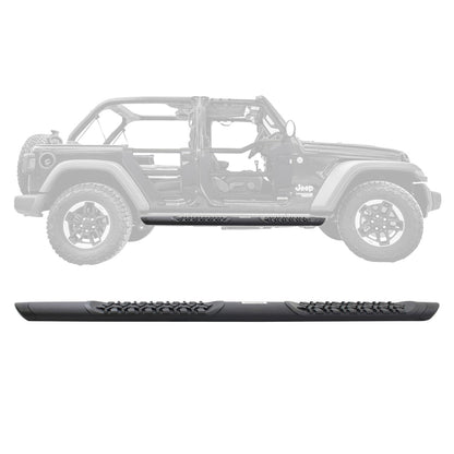 V3 Series Aluminum 5 Inch Elipse Side Steps with Mounting Brackets Textured Black 2018-2026 Jeep Wrangler Go Rhino