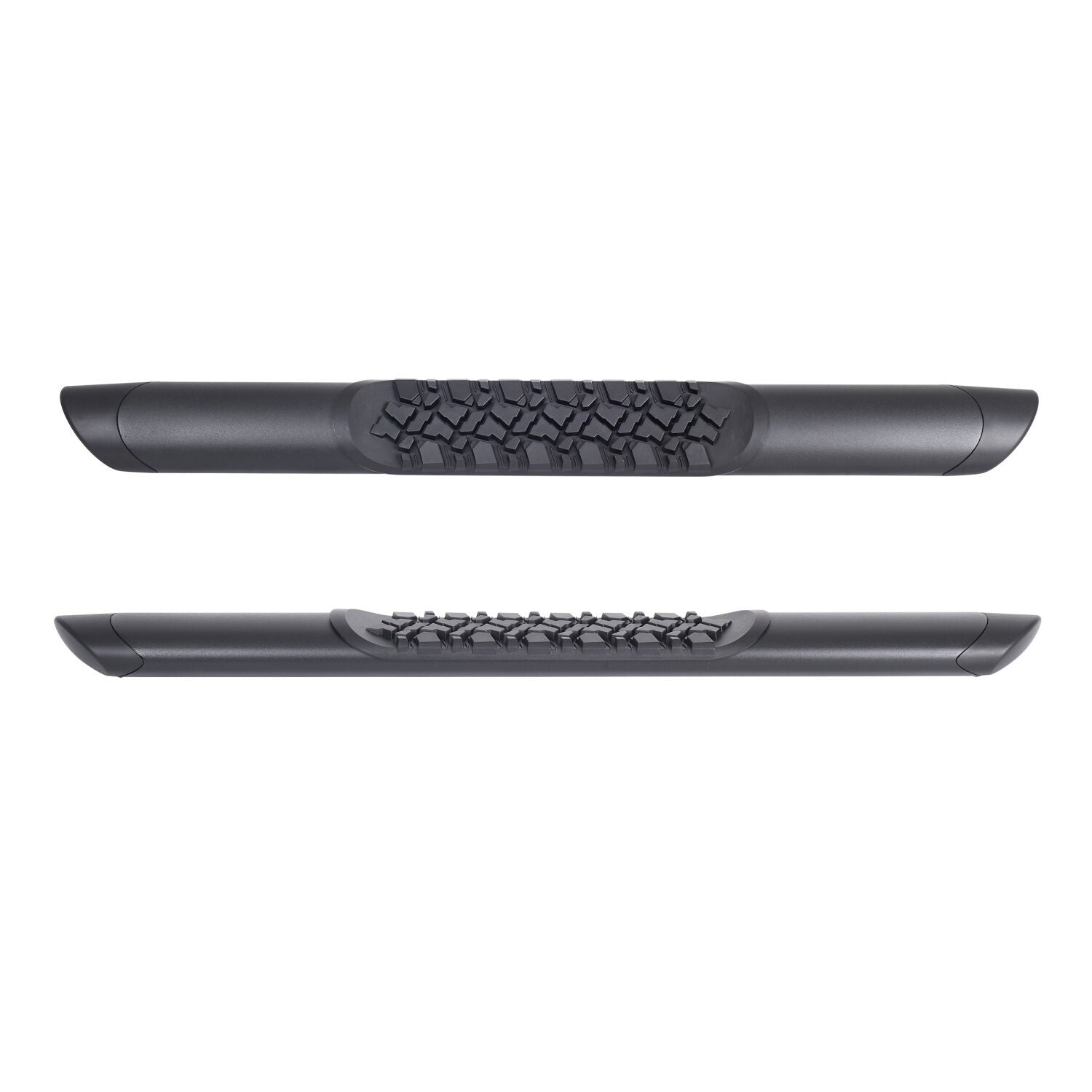 V3 Series Aluminum 5 Inch Elipse Side Steps with Mounting Brackets Textured Black For 2007-2018 Jeep Wrangler JK 2 door Go Rhino