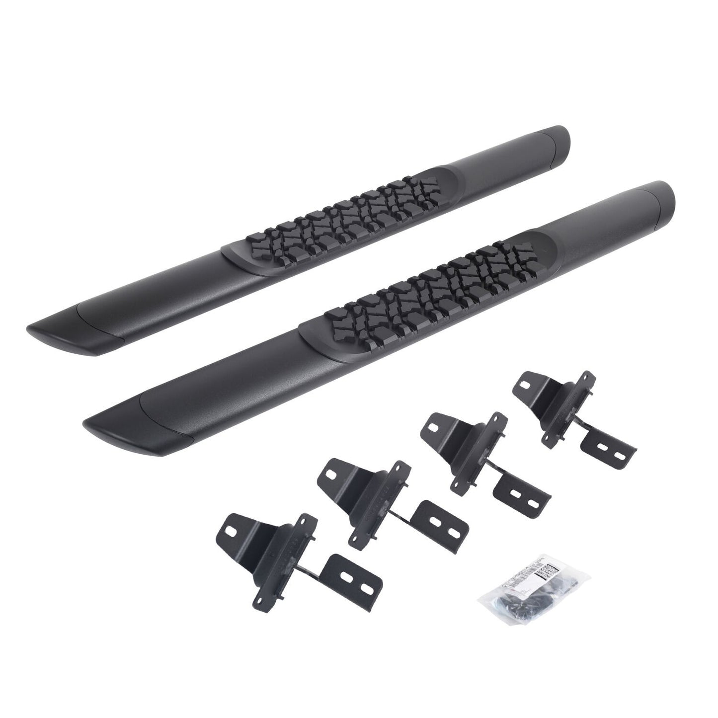 V3 Series Aluminum Side Steps with Mounting Brackets Textured Black For 2018-2025 Jeep Wrangler JL Go Rhino