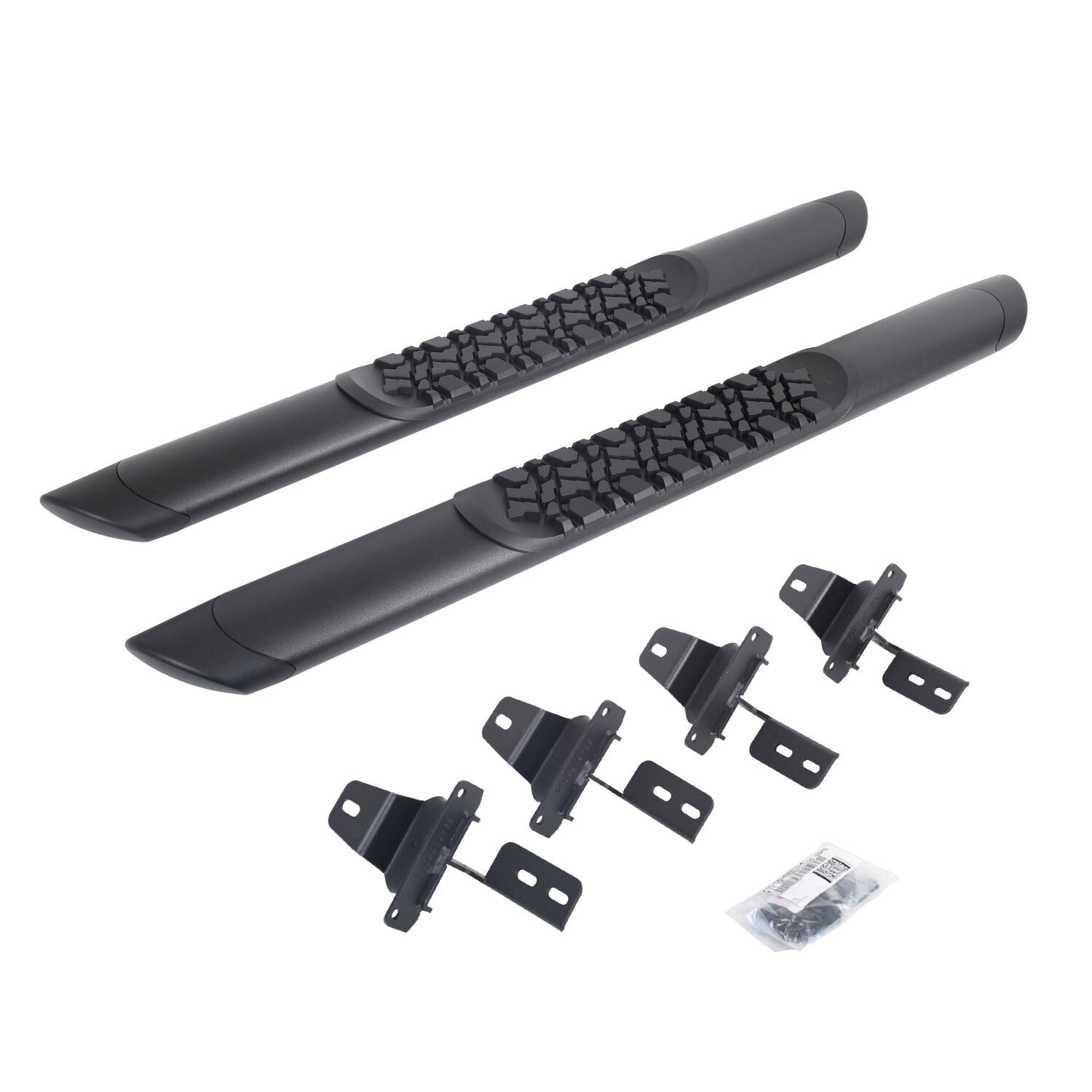 V3 Series Aluminum Side Steps with Mounting Brackets Textured Black For 2018-2025 Jeep Wrangler JL Go Rhino