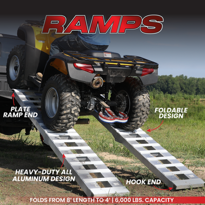 Single Foldable Aluminum Loading Ramps