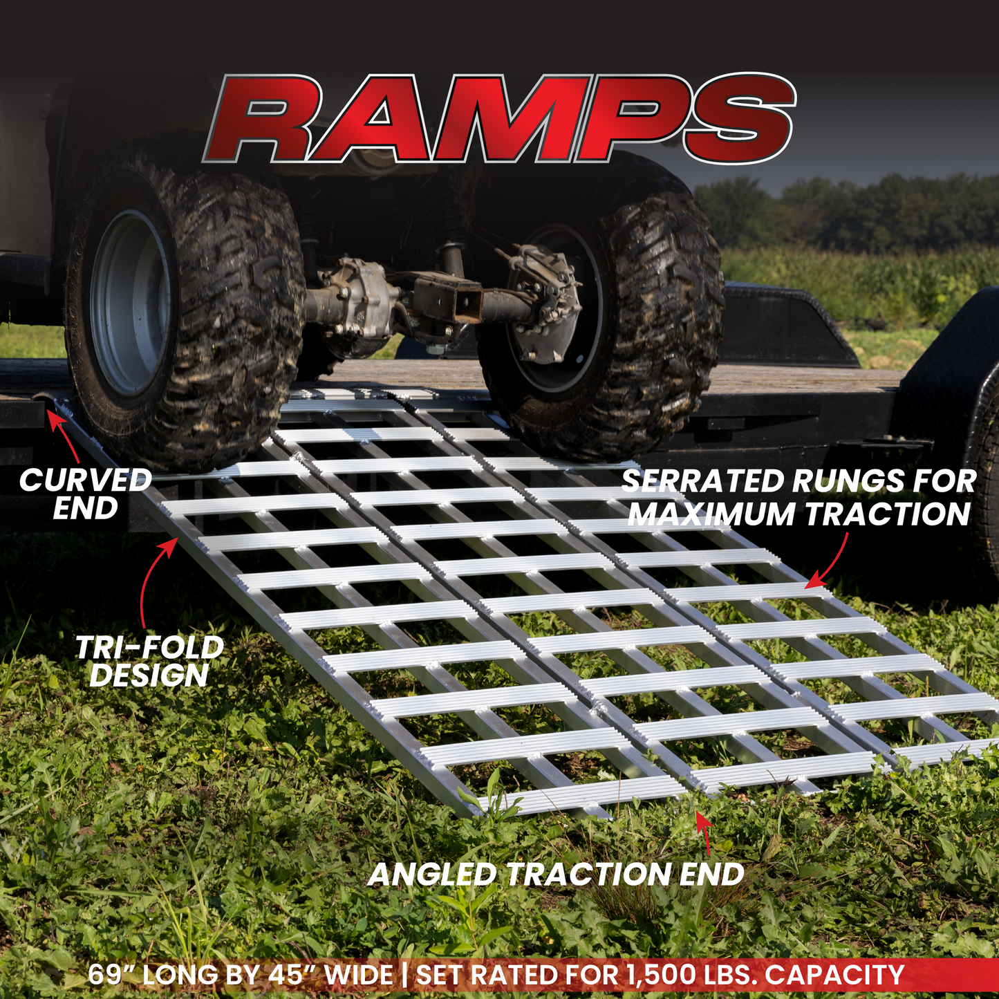 Trifold Aluminum Loading Ramps