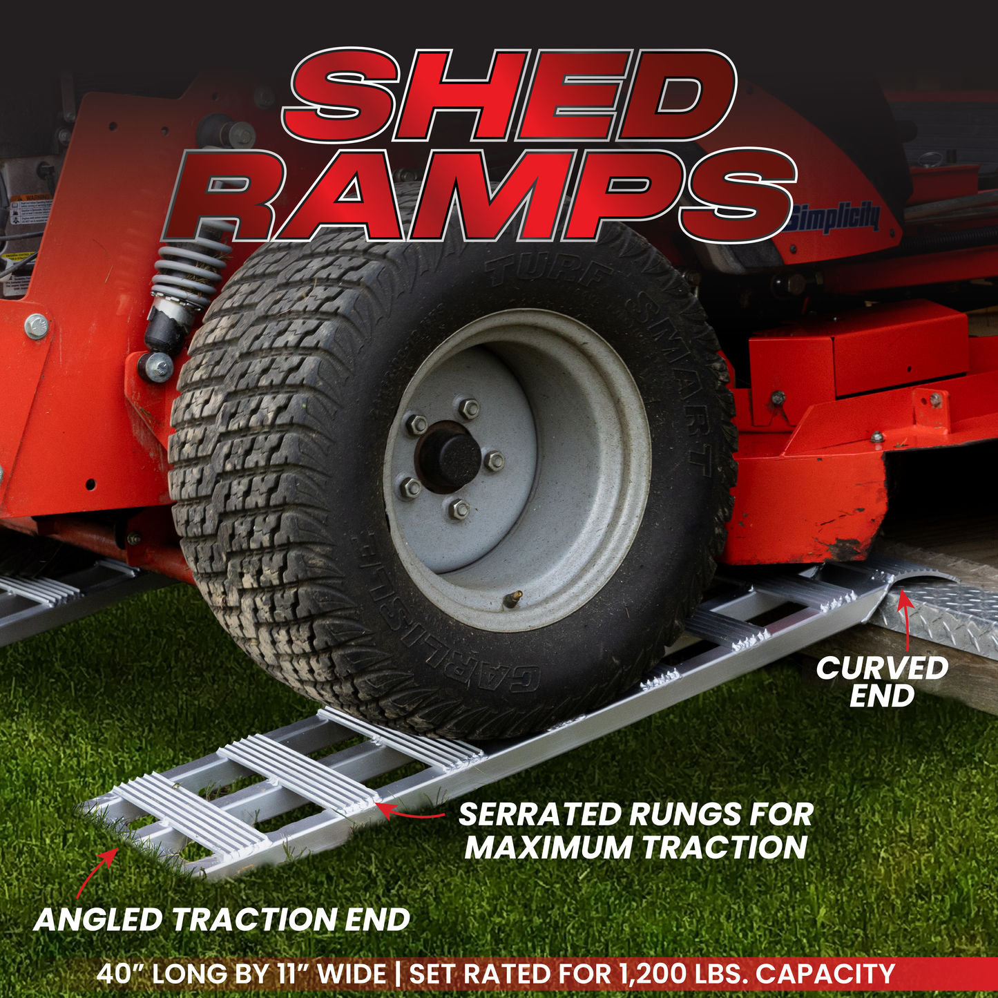 Lightweight Aluminum Shed Ramps