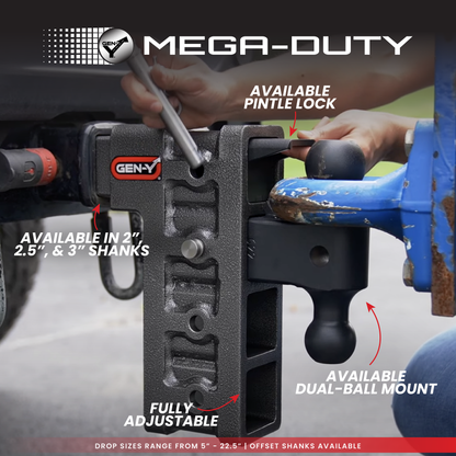 The MEGA-DUTY 32K Drop Hitch (2 ½" or 3" Shank)
