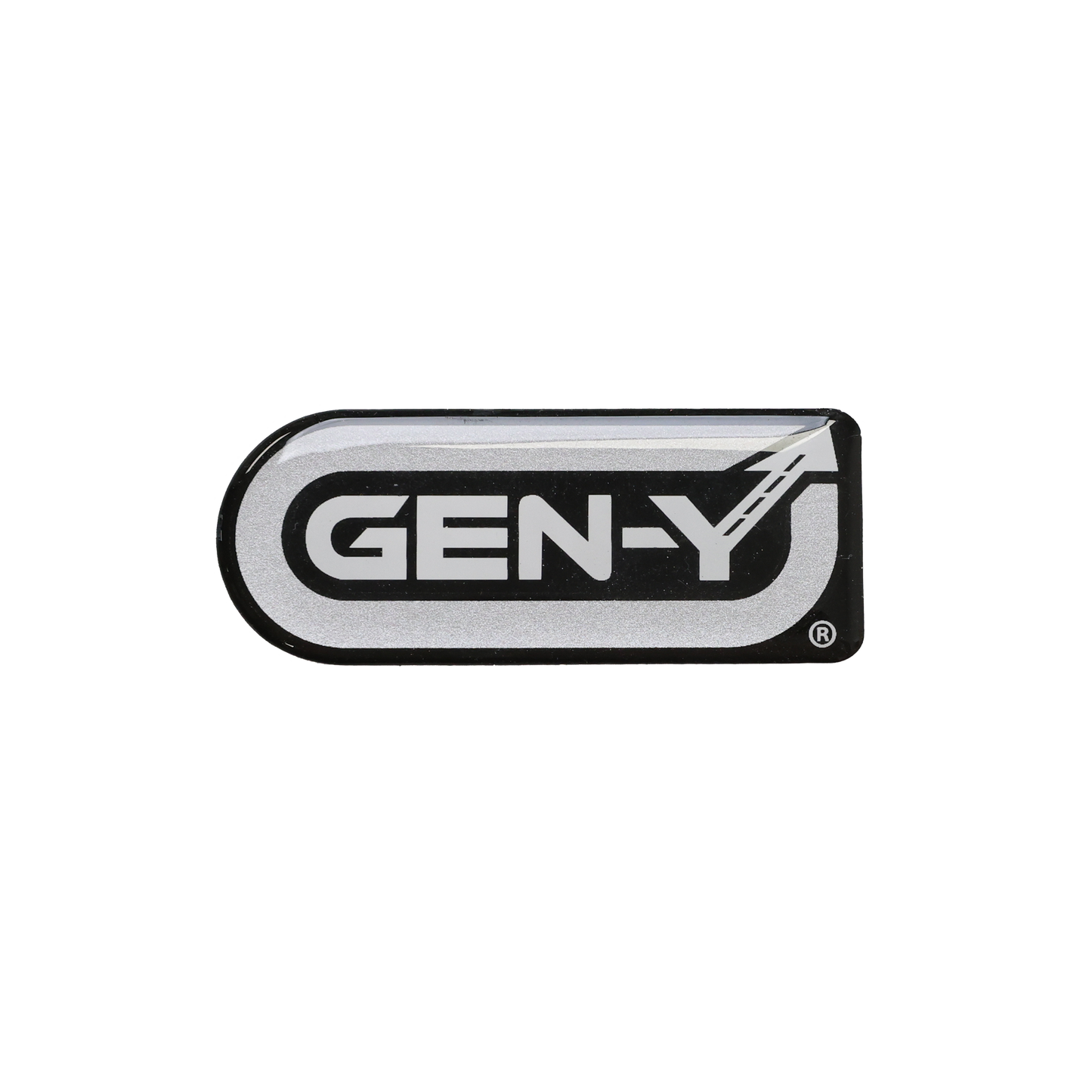 GEN-Y Silver Monochrome Domed Decal
