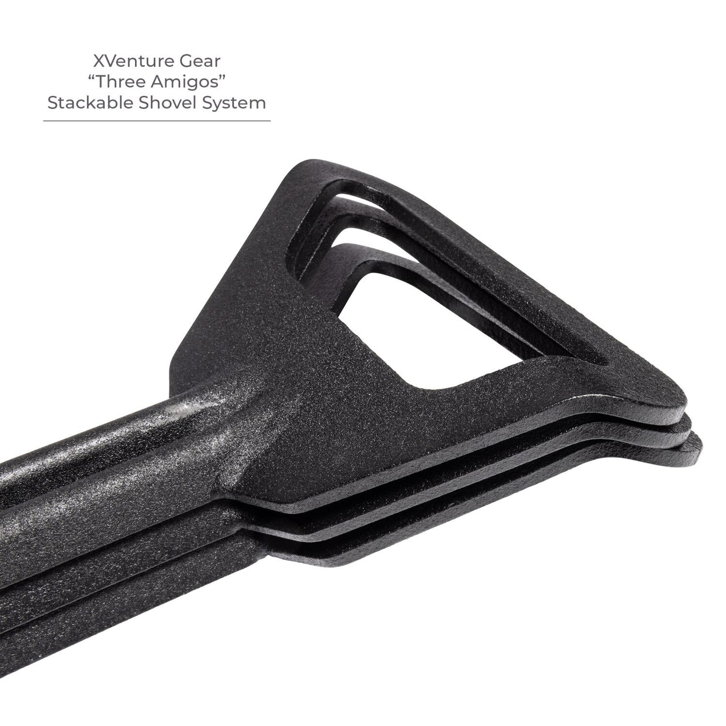 Xventure Gear Spade Stackable Shovel Textured Black Go Rhino