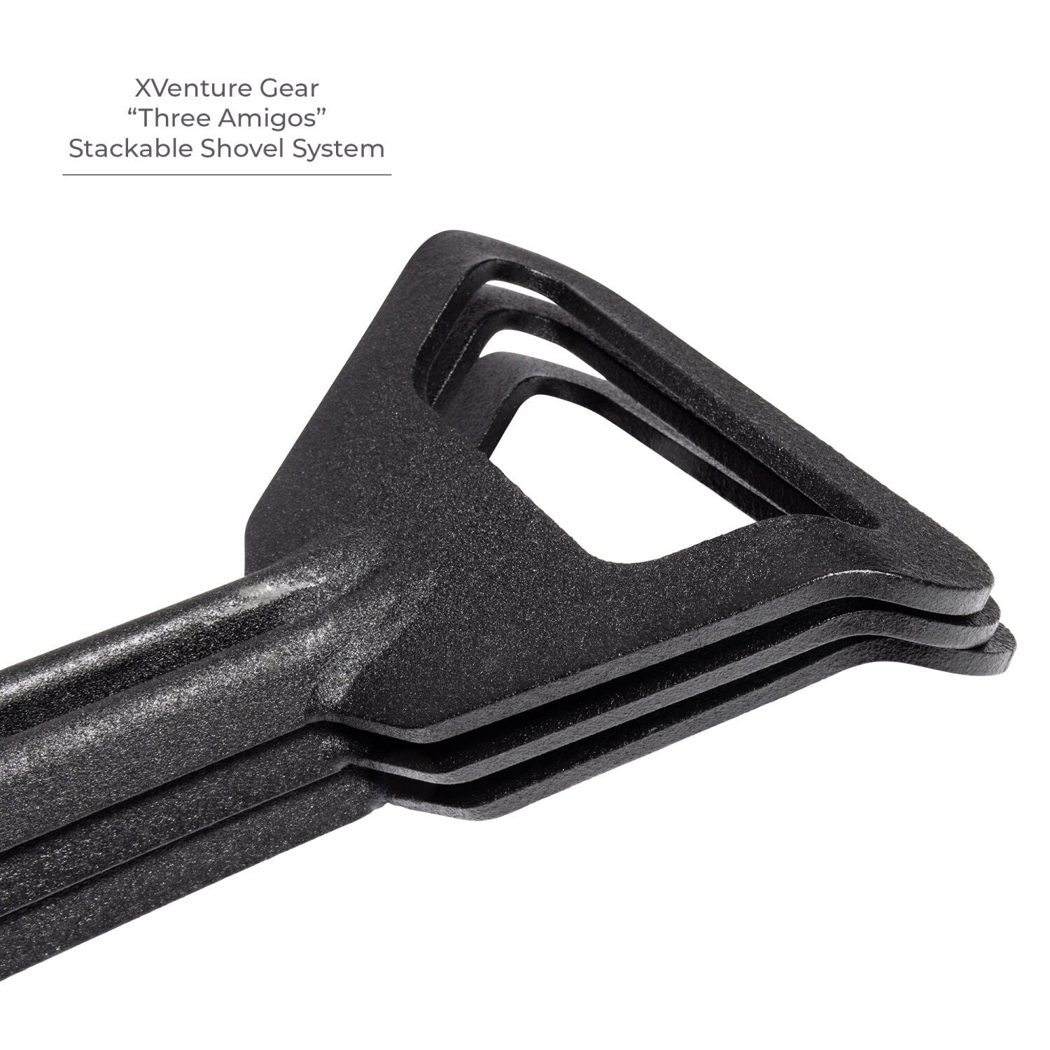 Xventure Gear Spade Stackable Shovel Textured Black Go Rhino