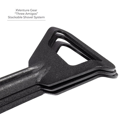 Xventure Gear Spade Stackable Shovel Textured Black Go Rhino