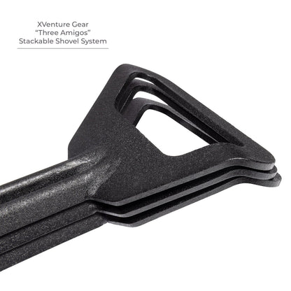 Xventure Gear Sharktooth Stackable Shovel Textured Black Go Rhino