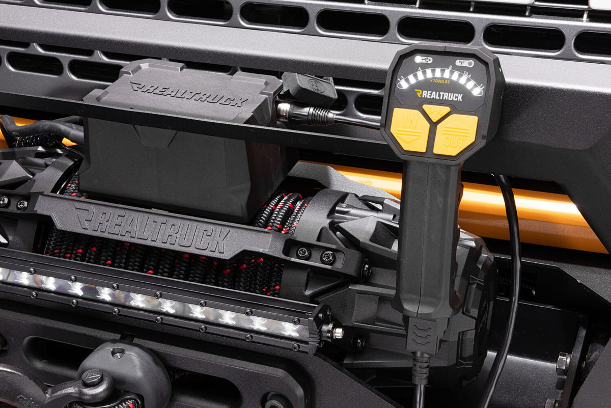 RealTruck Traction Recovery 13K Winch Black Go Rhino