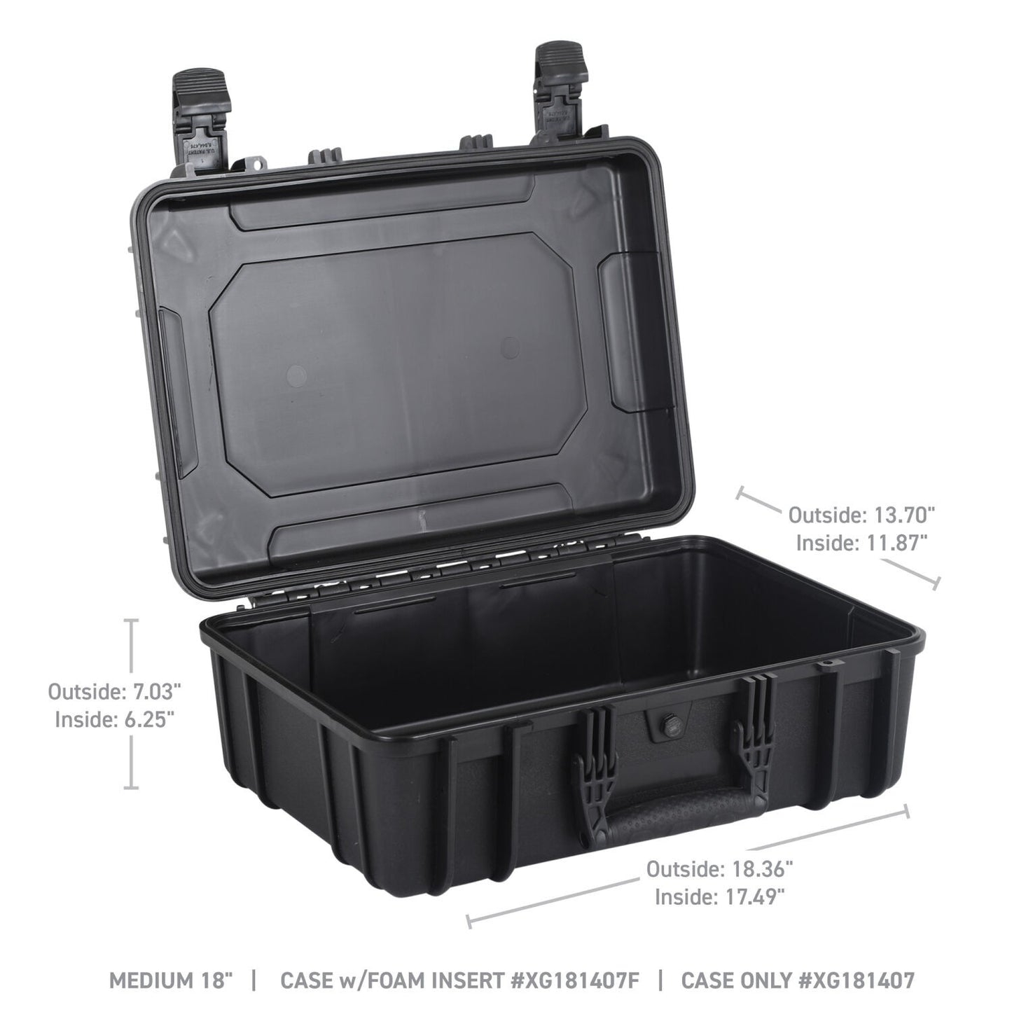 Xventure Gear Hard Case Medium Box 18 Inch Textured Black Go Rhino