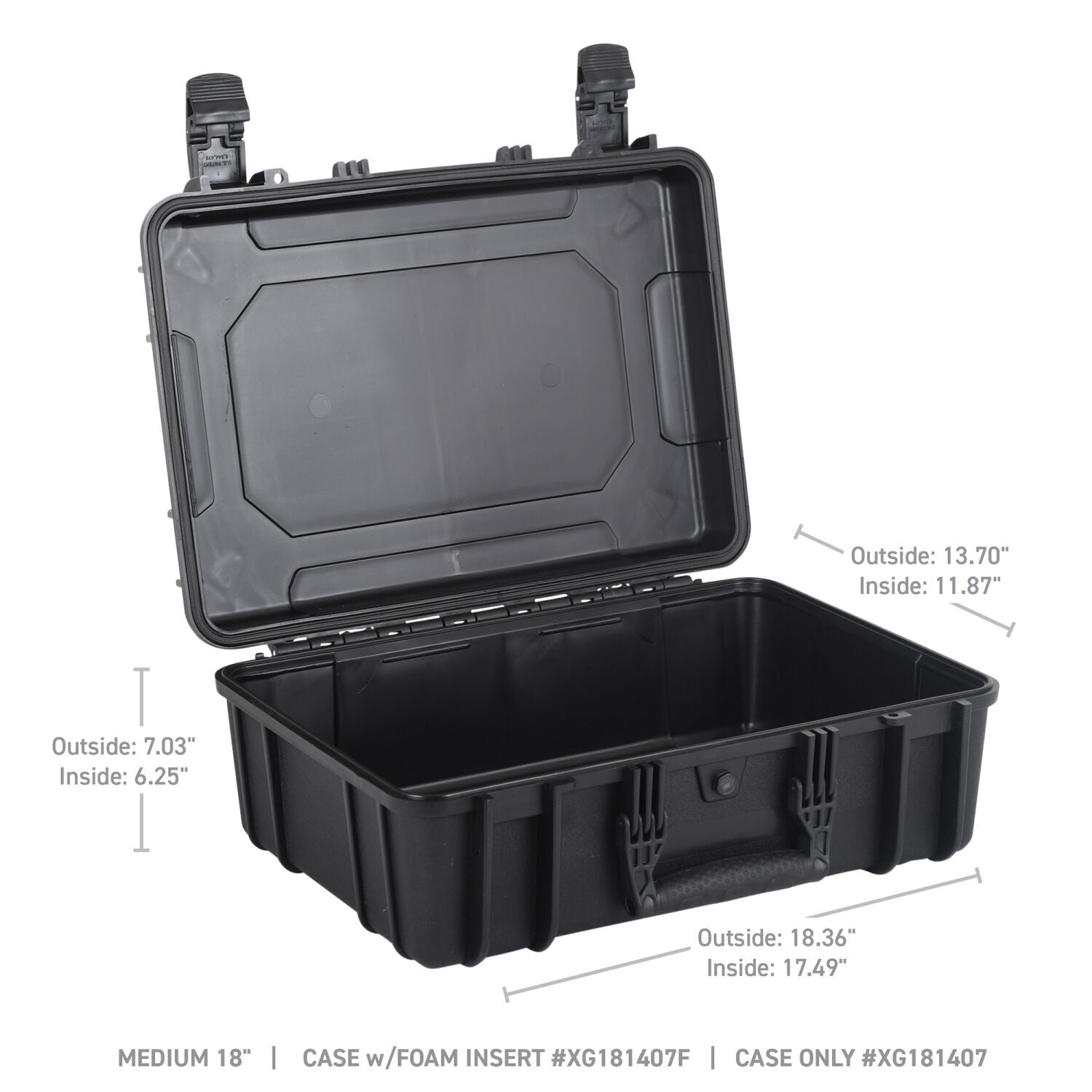 Xventure Gear Hard Case Medium Box 18 Inch Textured Black Go Rhino