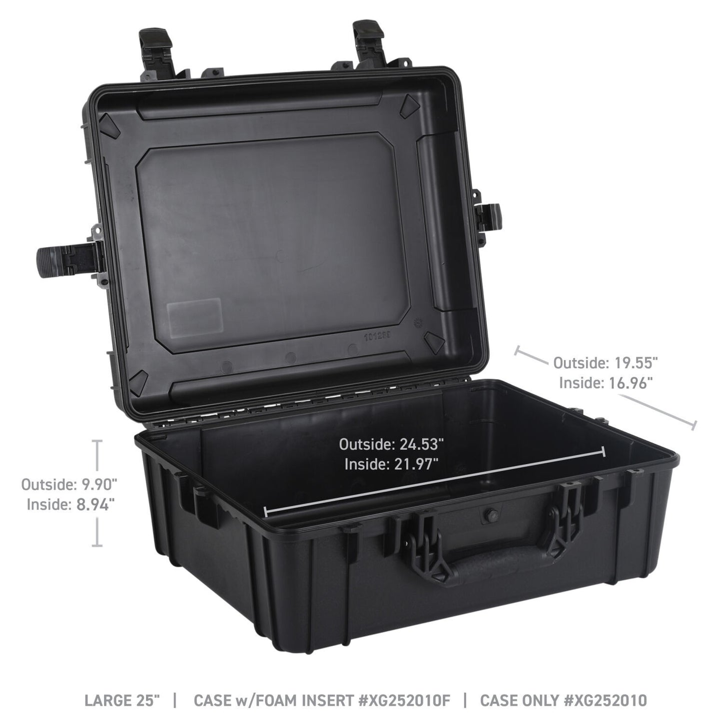 Xventure Gear Hard Case With Foam Large Box 25 Inch Textured Black Go Rhino